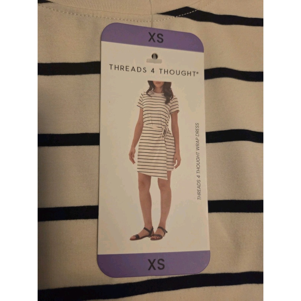 Threads 4 Thought Women's Wrap Dress Aspen Black XS NWT